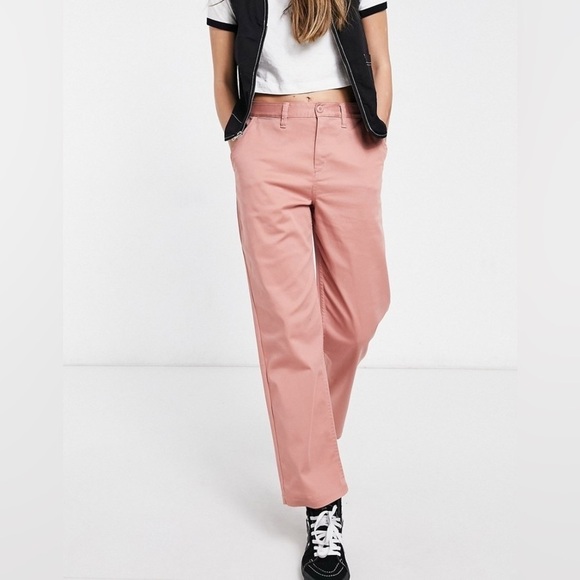VANS Pink Khakis Y2K Cargo Pants 90s Retro Hip Hop Skater Streetwear Preppy Prep - Picture 1 of 15